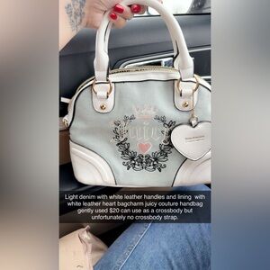 Juicy Couture Denim and White Crossbody Bag